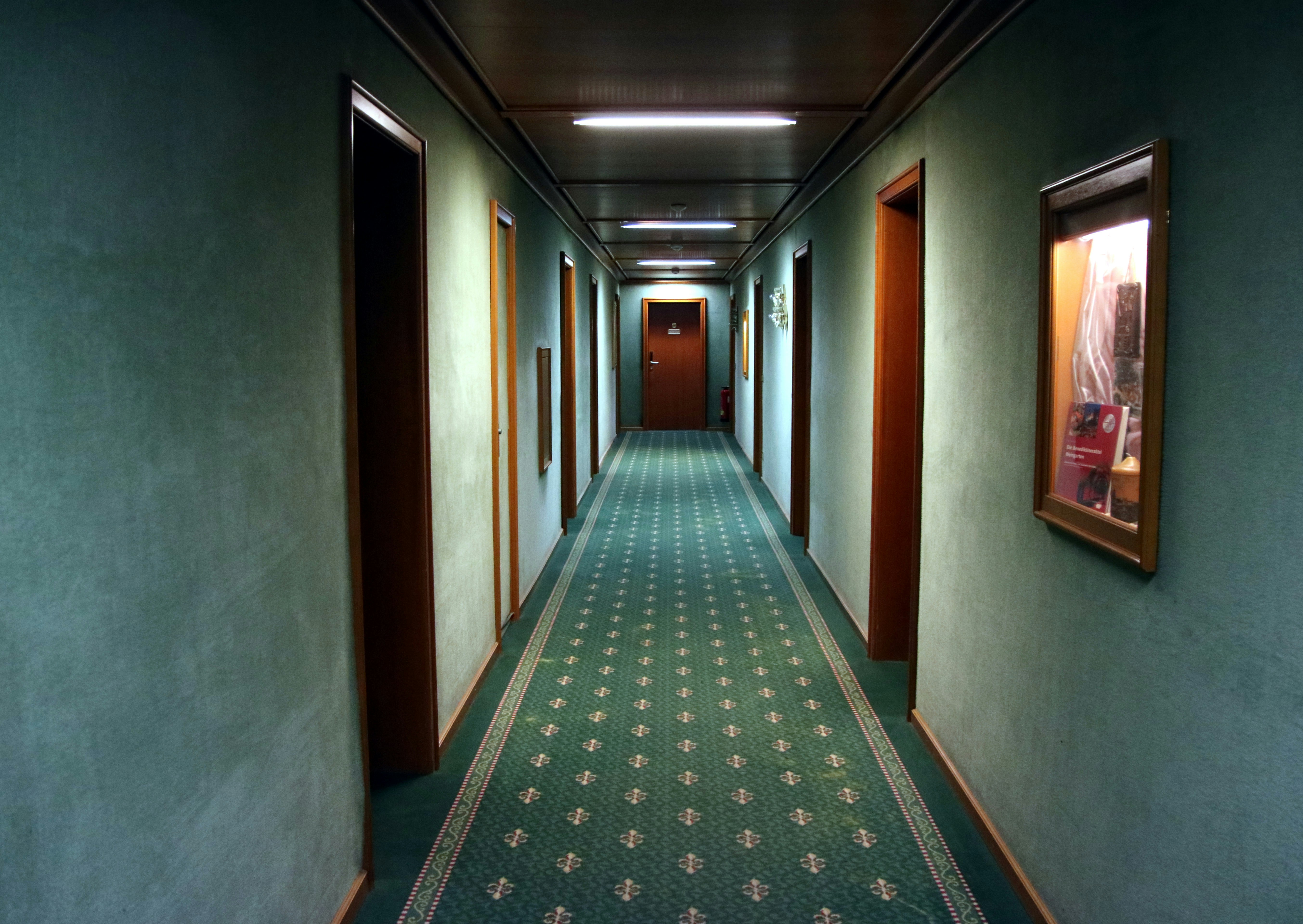 Haunted hotel corridor